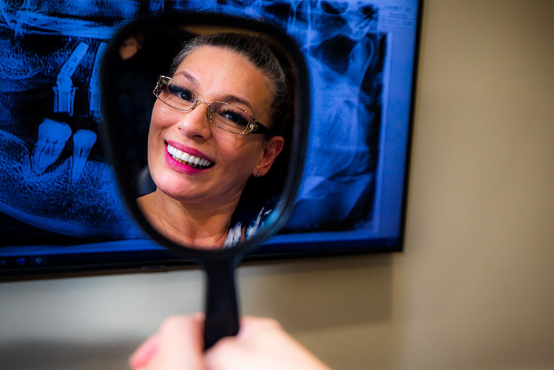 dental patient smiling