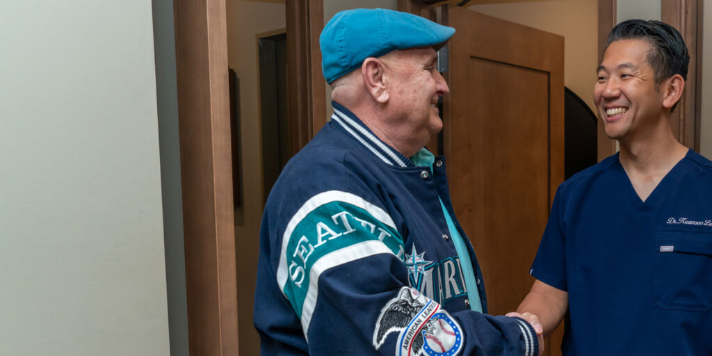 Patient shaking Doctors hand