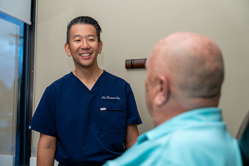 Doctor smiling at Patient