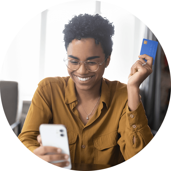 person paying card